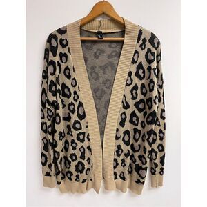 Windsor animal print leopard print fly away cardigan M